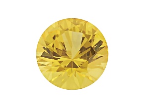 Yellow Sapphire 6mm Round Diamond Cut 1.03ct