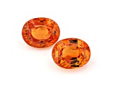 Spessartite Garnet 9.3x7.5mm Oval Matched Pair 6.90ctw