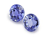 Sapphire 7.4mm Round Matched Pair 4.82ctw