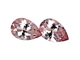 Morganite 9x6mm Pear Shape Matched Pair 2.00ctw