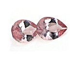 Morganite 9x6mm Pear Shape Matched Pair 2.00ctw