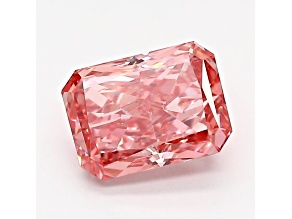 1.35ct Intense Pink Radiant Cut Lab-Grown Diamond VVS2 Clarity IGI Certified