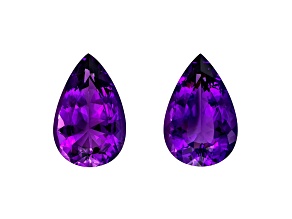 Amethyst 20.5x13.5mm Pear Shape Matched Pair 22.72ctw