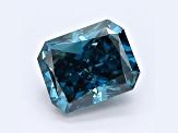 1.14ct Dark Blue Radiant Cut Lab-Grown Diamond SI2 Clarity IGI Certified