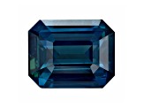 Bluish Green Sapphire Loose Gemstone 11.4x9.1mm Emerald Cut 7.37ct