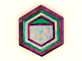 Intarsia Multi-Stone Inlay 23x20.6mm Hexagon
