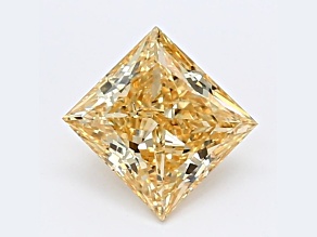 1.01ct Deep Yellow Princess Cut Lab-Grown Diamond VS2 Clarity IGI Certified