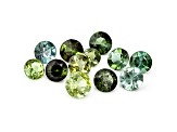 Green Tourmaline 4.5-5.5mm Round Set of 12 4.00ctw