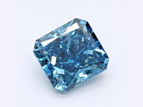 1.02ct Deep Blue Radiant Cut Lab-Grown Diamond VS1 Clarity IGI Certified