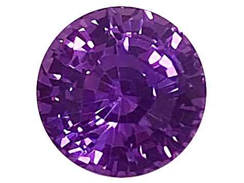 Purple Sapphire Loose Gemstone Unheated 6.8mm Round 2.06ct