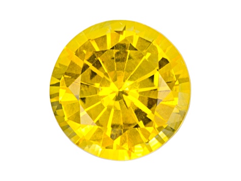 Yellow Sapphire Loose Gemstone 6.2mm Round 1.16ct