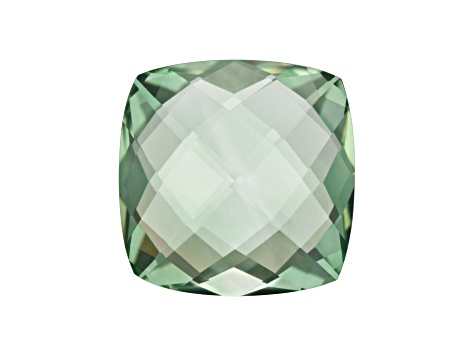 Prasiolite 12mm Checkerboard Cushion 6.40ct