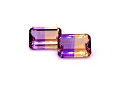 Ametrine 18x13mm Emerald Cut Matched Pair 25.90ct
