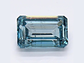 2.52ct Intense Blue Emerald Cut Lab-Grown Diamond SI2 Clarity IGI Certified