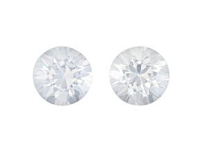 White Sapphire 5mm Round Matched Pair 1.21ctw