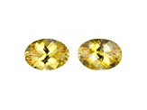 Yellow Sapphire 7x5mm Oval Matched Pair 1.83ctw