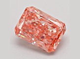 1.34ct Vivid Pink Radiant Cut Lab-Grown Diamond VVS2 Clarity IGI Certified
