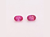 Ruby Unheated 6x4mm Oval Matched Pair 1.14ctw