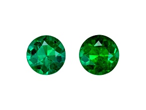 Emerald 4.2mm Round Matched Pair 0.49ctw