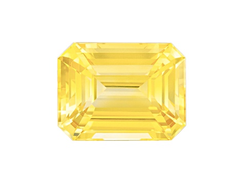 Yellow Sapphire 9.5x7.2mm Emerald Cut 3.64ct