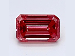 1.57ct Vivid Pink Emerald Cut Lab-Grown Diamond VS1 Clarity IGI Certified