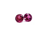 Rhodolite Garnet 10mm Round Set of 2 8.97ctw