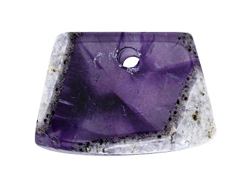 Picture of Amethyst 23.5x16.0mm Trapezoid Cabochon Focal Bead