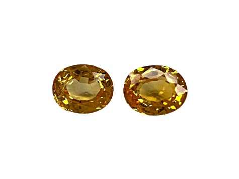 Yellow Sapphire 6x5mm Oval Matched Pair 2.03ctw