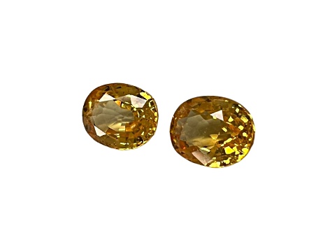 Yellow Sapphire 6x5mm Oval Matched Pair 2.03ctw