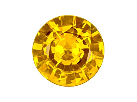 Yellow Sapphire Loose Gemstone 5.5mm Round 0.75ct