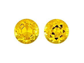 Yellow Sapphire 4.5mm Round Matched Pair 0.92ctw