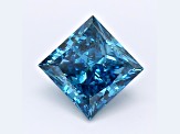 1.04ct Dark Blue Princess Cut Lab-Grown Diamond SI2 Clarity IGI Certified