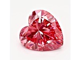 1.00ct Vivid Pink Heart Shape Lab-Grown Diamond SI1 Clarity GIA Certified