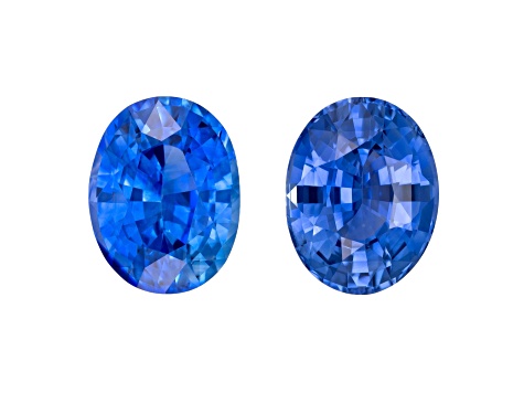 Sapphire 9.7x7.5mm Oval Matched Pair 6.19ctw