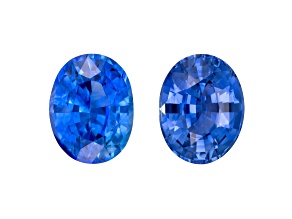Sapphire 9.7x7.5mm Oval Matched Pair 6.19ctw