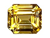 Yellow Sapphire Loose Gemstone 7.4x6.4mm Emerald Cut 2.19ct