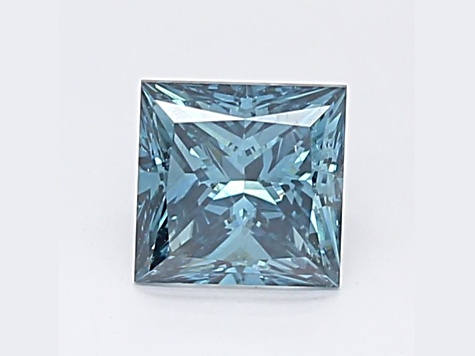 0.91ct Deep Blue Princess Cut Lab-Grown Diamond SI1 Clarity IGI Certified