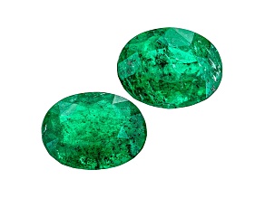 Colombian Emerald 7.0x5.5mm Oval Matched Pair 1.54ctw