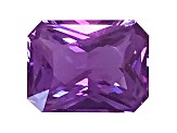Purple Sapphire Loose Gemstone Unheated 8.7x6.6mm Radiant Cut 2.1ct