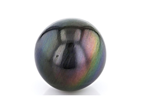 Cultured Tahitian Pearl 16.8mm Near Round Deep Green