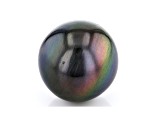 Cultured Tahitian Pearl 16.8mm Near Round Deep Green