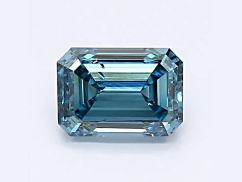 1.27ct Dark Blue Emerald Cut Lab-Grown Diamond SI2 Clarity IGI Certified