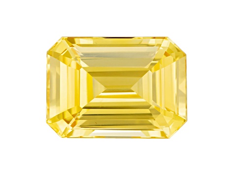 Yellow Sapphire Loose Gemstone Unheated 13.09x9.47mm Emerald Cut 9.05ct