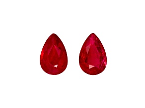 Ruby 6x4mm Pear Shape Matched Pair 0.95ctw