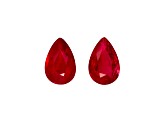 Ruby 6x4mm Pear Shape Matched Pair 0.95ctw