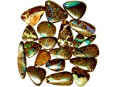 Boulder Opal Pre-Drilled Free-Form Cabochon Set of 20 52ctw