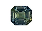 Bluish Green Sapphire Loose Gemstone 6.1x5.7mm Emerald Cut 1.32ct