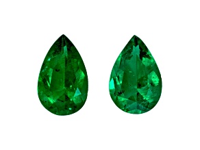Emerald 5.9x3.9mm Pear Shape Matched Pair 0.58ctw