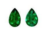 Emerald 5.9x3.9mm Pear Shape Matched Pair 0.58ctw