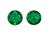 Emerald 6.8mm Round Matched Pair 2.30ctw